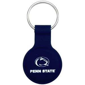 navy silicone AirTag keychain with Penn State and Athletic Logo